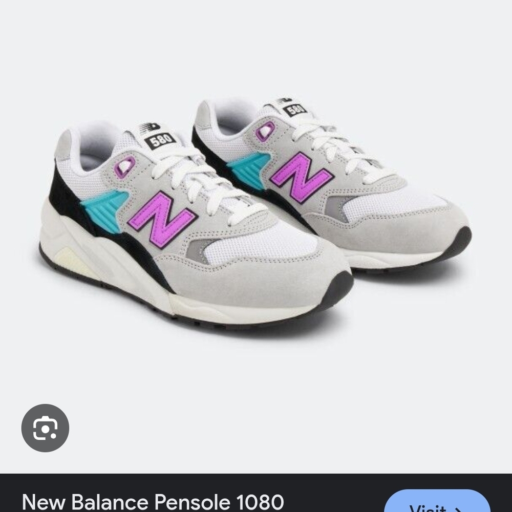 New Balance 580 Sneakers‎ in Purple, Teal, and Gray